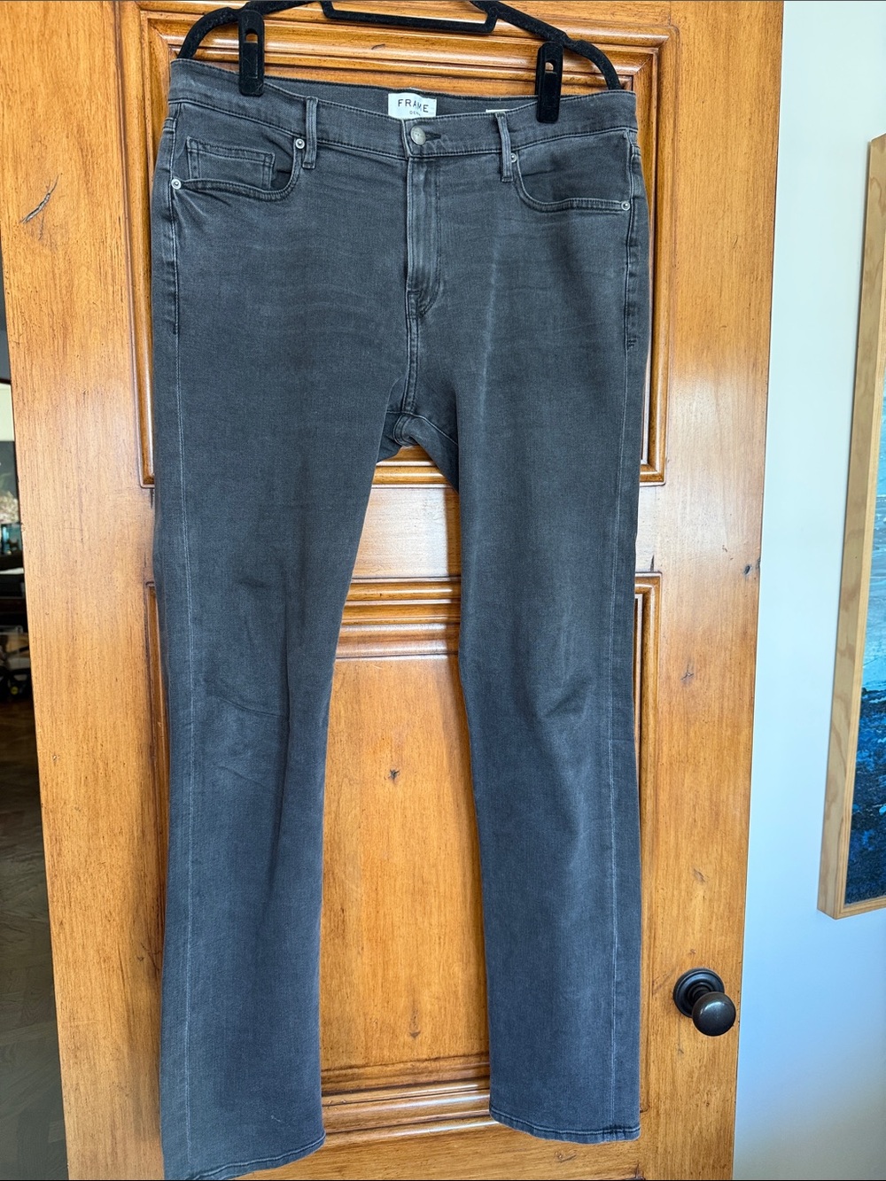 Frame Denim Men’s Slim Straight Jeans - Charcoal